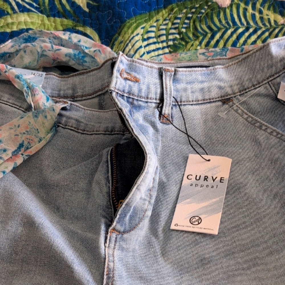 Curve Appeal Light Blue Flare Jeans